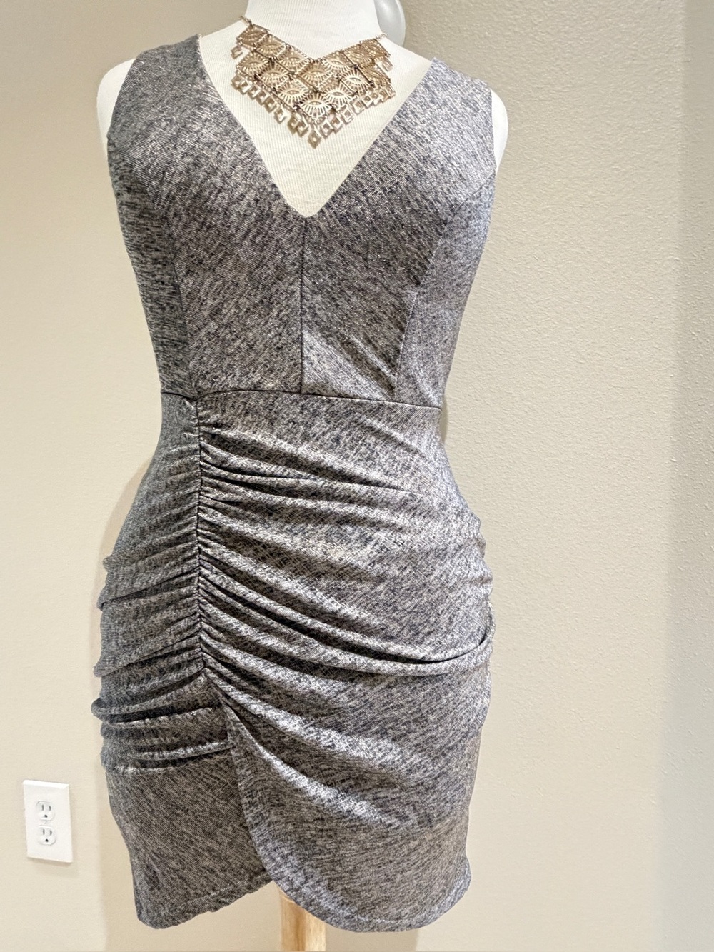 Papaya Asymmetrical Silver Dress